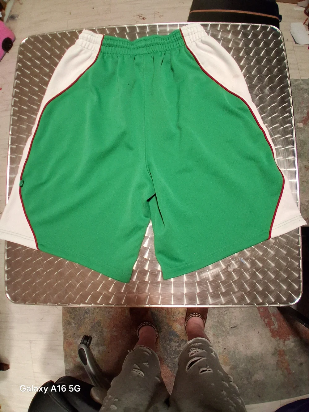 Jordan Green, White & Red Athletic Shorts with Jumpman